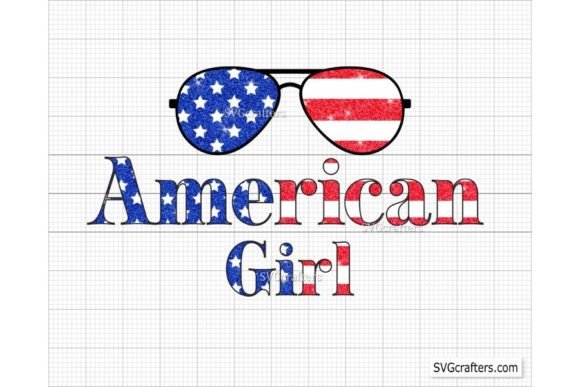 American Girl Png Jpg, 4th of July Graphics Review