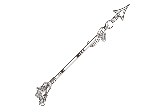 Arrow Drawing in Boho Ethnic Style: Graphics & Illustrations Review