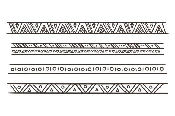 Boho Horizontal Border Graphics & Illustrations