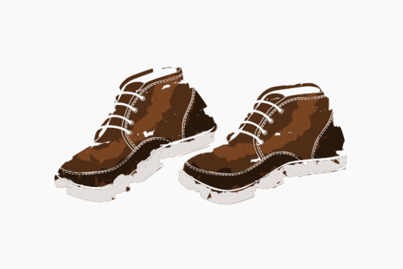Brush Strokes Male Leather Shoes Graphics & Decorative Elements