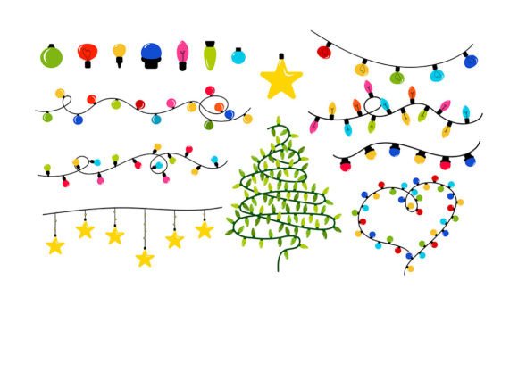 Christmas Lights Bundle SVG: Graphics & Illustrations