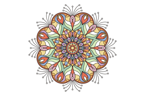 Colorful Ethnic Fractal: Graphics & Illustrations Review