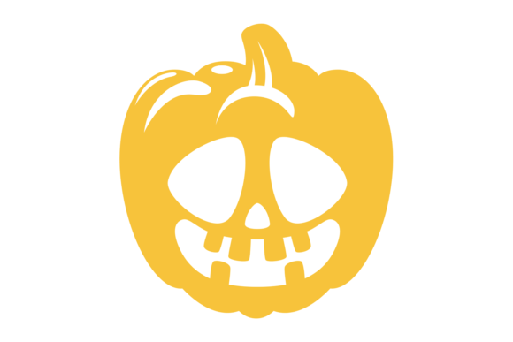 Funny Carved Pumpkin Face Graphics & Illustrations