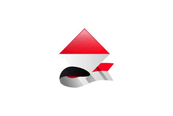Geometric Flag Indonesia Graphics & Illustrations