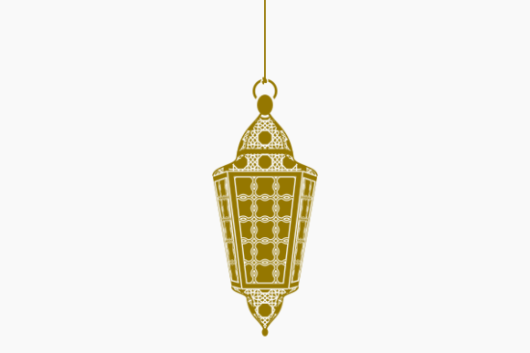 Hanging Monochrome Patterned Arab Lamp Graphics