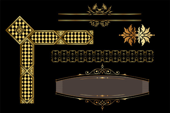 Luxury Golden Ornamental Design Graphics