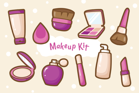 Makeup Kit Illustration Graphics for Crafters