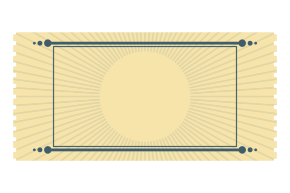 Retro Card Design. Yellow Ticket Template – Graphics & Illustrations for Real Crafting