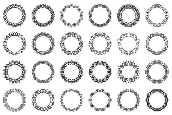 Rounded Frames: Luxury Graphics & Illustrations