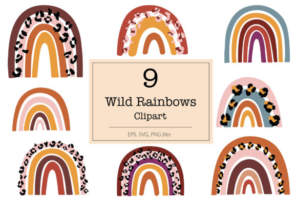 Wild Rainbow SVG Clipart: Graphics & Decorative Elements Review