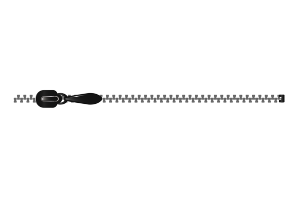 Zip Fastener. Opening Metal Zipper. with Decorative Graphics for Brand Packaging